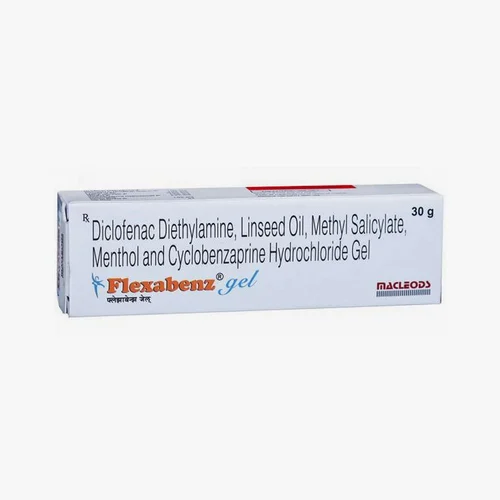 Flexabenz Gel, Diclofenac, Diethylamine, Methyl Salicylate, Menthol, Cyclobenzaprine Hydrochloride